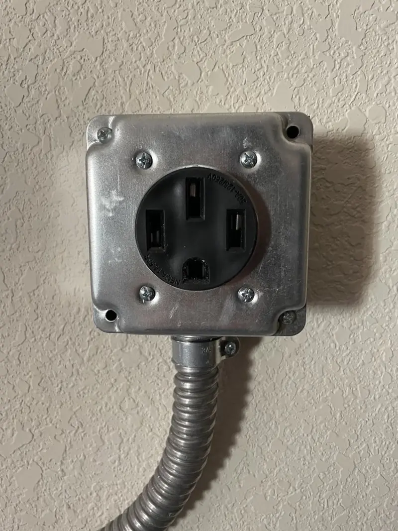 NEMA 14-50 outlet installed for Electrical Panel Upgrade in Brazil